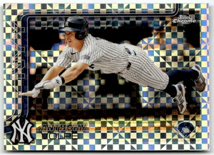 2025 Topps Chrome MLB No. 162 Anthony Volpe Checkerboard Refractor - Bild 1 von 2