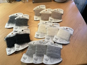 LOT OF 13 RAINBOW GALLERY WISPER MOHAIR NEEDLEWORK THREAD ( 20 yds per card) - Picture 1 of 7