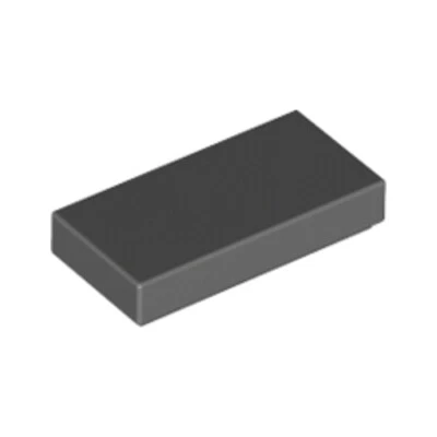 Lego Bricks 100x Dark Stone Grey 1x2 Tile Flat Thin Studless 4211052 3069 NEW