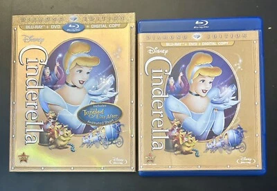Cinderella 3-Disc Diamond Edition (Blu-Ray, DVD, Digital) w/Slipcase Foto 1 de 4