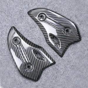 For 2022 - 2024 Hayabusa Carbon Fiber Foot Peg Heel Plate Footrest , Glossy Twil - Picture 1 of 3