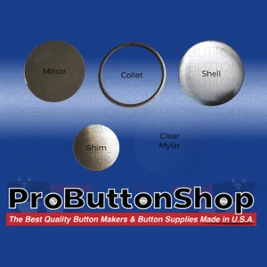1000 pcs 3" inch Tecre Complete Mirror Back Button for Badge Machine Parts Set - Picture 1 of 1