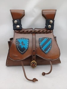 Bolsa de cinturón de cuero medieval artesanal - Rennaisance, Cosplay, Recreación MB2 - Imagen 1 de 5