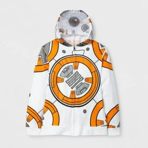 STAR WARS Boy's BB-8 Droid Robot Hoodie Sweatshirt Disney Store Size X SMALL NWT - Picture 1 of 2