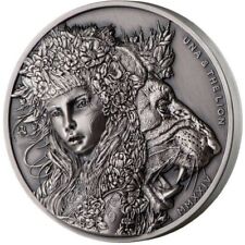 2024 St. Helena Modern Una and The Lion 2oz Silver Antiqued Mint 500