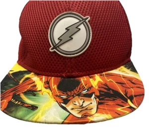 DC Comics The Flash Superhero Logo Limited Print Baseball Hat Cap Y2K Skateboard - Picture 1 of 9