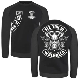 Herren Pullover Sweatshirt Sons of Odin Patch See you in Walhalla Wikinger Norse - Bild 1 von 19