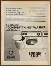 1968 GE General Electric Do-Everything Washer Appliances Vintage Print Ad
