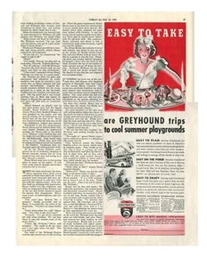 Vintage Greyhound Lines NY Fiera Mondiale San Francisco Expo Ad Colliers 15/07/39  - Foto 1 di 1