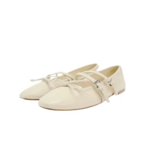 Zapatos informales para mujer con hebilla y puntera cuadrada tacones planos moño decoración EE. UU. 5-10 - Imagen 1 de 14