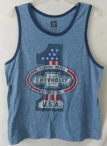 General Motors Men's Chevrolet USA Sleeveless T-Shirt Measures Medium - Picture 1 of 5