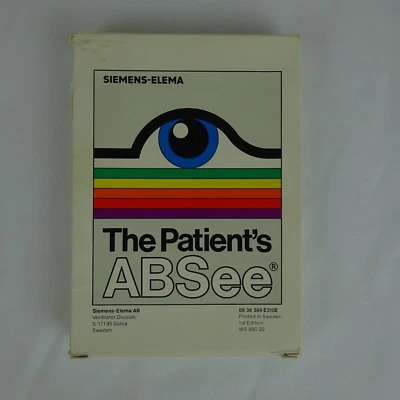 División de ventiladores Siemens Elema vintage ~ tarjetas de comunicación ABSee para pacientes ~ Foto 1 de 4