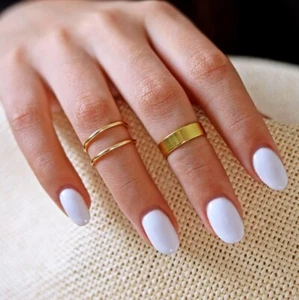 3 Pcs Above the Knuckle Rings, Stacking Midi Ring, Gold Rings, Brass Women ring - Picture 1 of 4