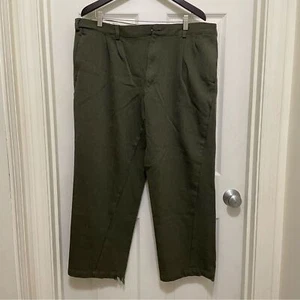 Vintage L.L. Bean Men’s 100% Wool Classic Fit Pants Olive Green - Picture 1 of 9