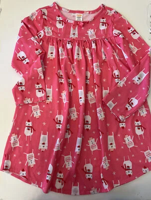 NUEVO SIN ETIQUETAS Niñas M (7-8) Gymboree Polo Norte Fiesta Regalos Camisón Gimnasios ROSA Pj’s Foto 1 de 2