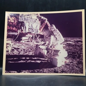 NASA Astronaut on Moon Surface Lunar Module Photo 8 x 10 Vintage Space 1960s - Picture 1 of 6