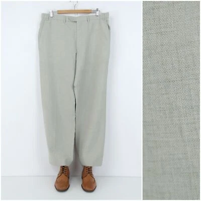 Pantalones Para Hombre 38 Cintura 3 Piernas MARKS&SPENCER Vestido Traje Oficina Beige Pantalones Pantalones Pantalones Foto 1 de 4