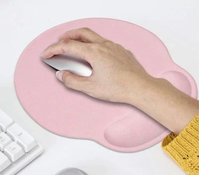 Padded wrist rest support mouse pad. Pink floral design. NWT. - Image 1 of 4