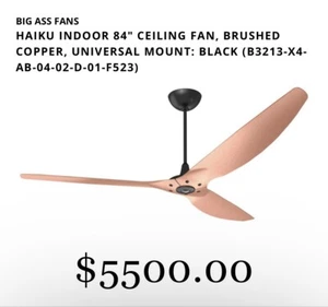 Big Ass Fan Haiku Ceiling Fan Brushed Copper 84 Inches - Picture 1 of 1
