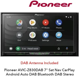 Pioneer AVIC-Z830DAB 7" Navegación por satélite CarPlay Android Auto DAB Bluetooth DAB Estéreo - Imagen 1 de 3