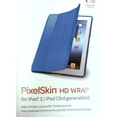 SPECK PixelSkin HD WRAP iPad 2 / 3rd Gen Protective Cover / Viewing Stand BLUE - Image 1 of 3