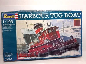 Revell 05207 Harbour Tug Boat 1:108 Scale Unbuilt/Unpainted Plastic Model Kit, - Picture 1 of 6