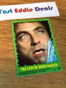 TOPPS 1979 THE INCREDIBLE HULK BUBBLEGUM CARD 88 BILL BIXBY LOU FERRIGNO MARVEL - Picture 1 of 2