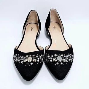 Ballerine Simply Vera Wang donna taglia 6,5 M nere strass punta mandorla - Foto 1 di 9