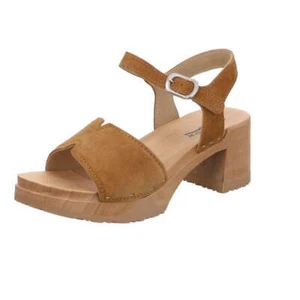 Softclox Sandale Hanny 04 Braun Caramel Nubuk Leder Absatz Schnalle 3541 04