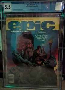 EPIC ILLUSTRIERT #2, Corben Starlin Art. Marvel Comics Magazin 1980 CGC 5.5 - Bild 1 von 5