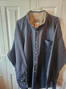 Mossy Oak Mens Button-Down Dark Gray Shirt 2X/2TG/2XG - Picture 1 of 5