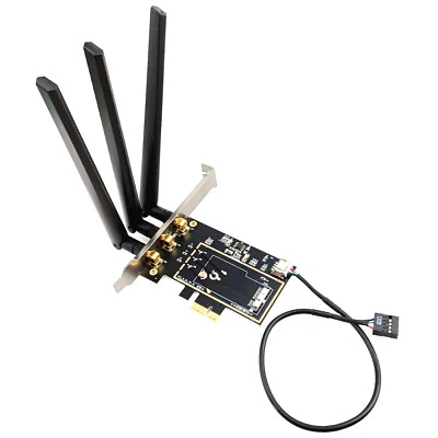 BCM94360CS Module Converter to PCI-e Desktop PC WiFi Bluetooth Adapter 3 Antenna - Image 1 of 4