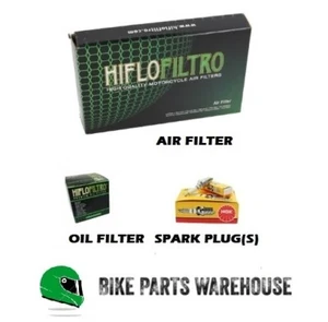 Triumph Thruxton 900 2004-2007 HIFLO OIL AIR FILTER SPARK PLUGS SERVICE KIT - Picture 1 of 3
