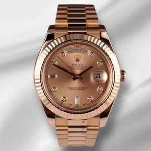 Rolex 40mm President Day-Date II 18K Yellow Gold Silver Roman Dial Watch 228238 - Picture 1 of 10