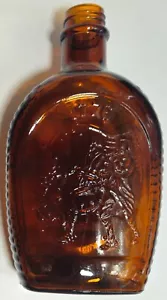 Log Cabin Bicentennial Syrup Amber Glass Bottle 24 oz 1776 - 1976 - Picture 1 of 3
