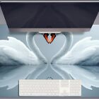 Large Desk Top Mat Pad Protector For Office Mouse Keyboard 90X45 Swans Birds