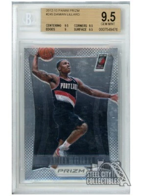 Damian Lillard 2012-13 Panini Prizm Rookie Card #245 BGS 9.5 Gem Mint - Image 1 of 2