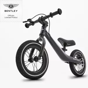 BENTLEY Laufrad mit Bremse piano schwarz Magnesium Rahmen Ledersitz Balance Bike - Bild 1 von 7