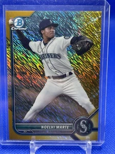 2022 Bowman Chrome Prospect - Noelvi Marte - Gold Shimmer - 12/50 - Bild 1 von 2
