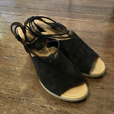 Alpargatas Seychelles What Not Whatnot negras talla 8,5 cuñas de cuero Foto 1 de 4