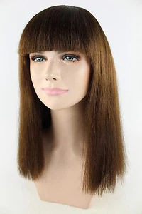 Long Brunette Wig Female Fashion Wigs Kanekalon Fiber cosplay Made in America - Picture 1 of 4