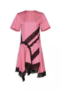 NEU OHNE ETIKETT KOCHÉ KOLLEKTIV rosa Leopardendruck asymmetrisches Kleid - 4 - Bild 1 von 5
