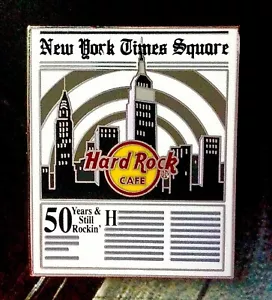 2021 HARD ROCK CAFE NEW YORK 50TH ANNIVERSARY TIMES SQUARE ZEITUNG LE PIN - Bild 1 von 1