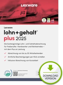 Lexware Lohn+Gehalt Plus 2025, ESD-Download 1-Jahr Update-Service - Bild 1 von 1