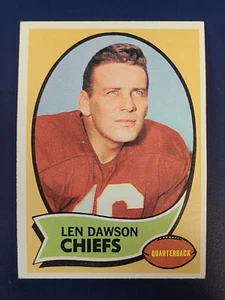 Tarjeta de fútbol americano 1970 Topps #1 Len Dawson Kansas City Chiefs - Imagen 1 de 2