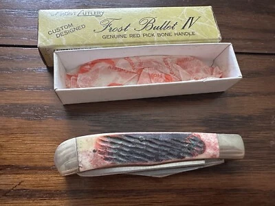 Faca de Talheres Frost Bala de Gelo IV Genuíno Vermelho Escolha Alças Ósseas NOVO! - Imagem 1 de 4