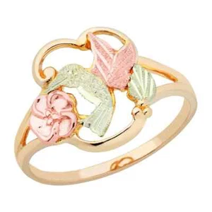 Hummingbird  - Black Hills Gold Ring / Custom Made in USA Gift Box - Picture 1 of 2
