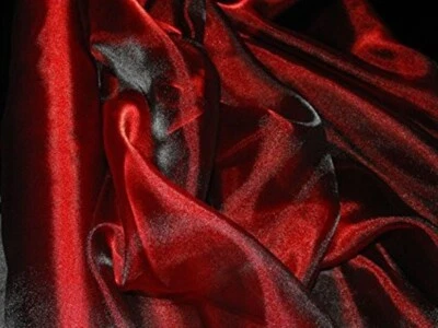 Wholesale 100 MT £1.50 2 Tone Wine/Black Plain Organza Fabric 150CM WeddingVenue - Image 1 of 2