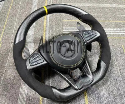 For Mercedes-Benz AMG C200 W205 G500 CLS  Matte Carbon Alcantara Steering Wheel - Image 1 of 4