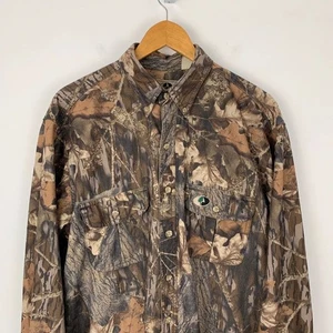Mossy Oak Realtree Camouflage Shirt Mens XL Micro-Fleece Polyester Button Up - Picture 1 of 8